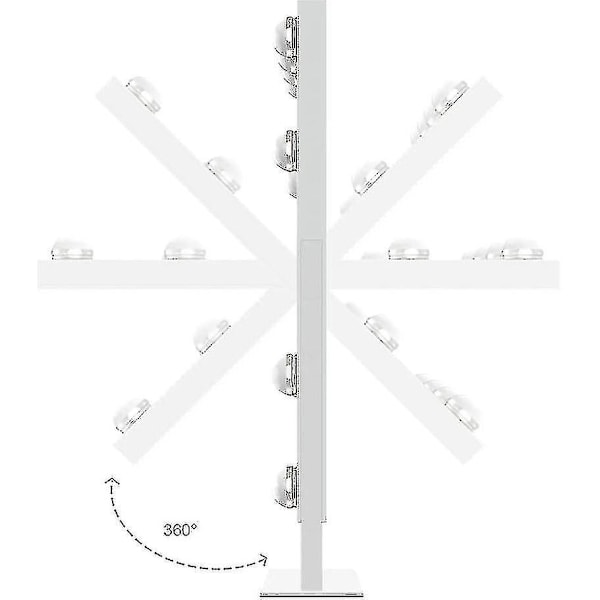 Hollywood-peili 12 LED-lampulla, 3 väritilaa (vain lamput)