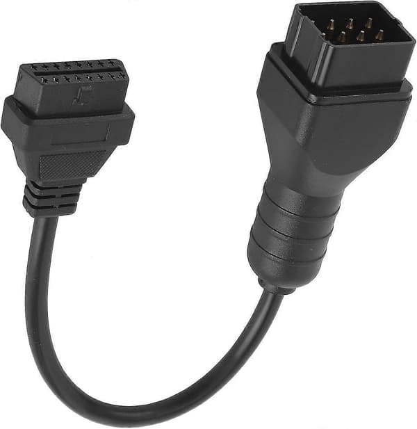 Bil Diagnosekabel 12 Pin til 16 Pin OBD2 Koblingsadapter Forlengelse Biltilbehør for Renault[D]