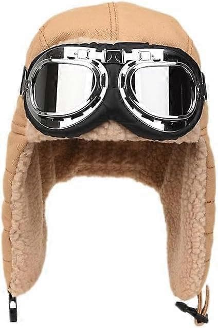 Aviator Hat Pilot Briller Pels Øreklapper Trooper Trapper Pilot Hue til Mænd Kvinder,03[D]
