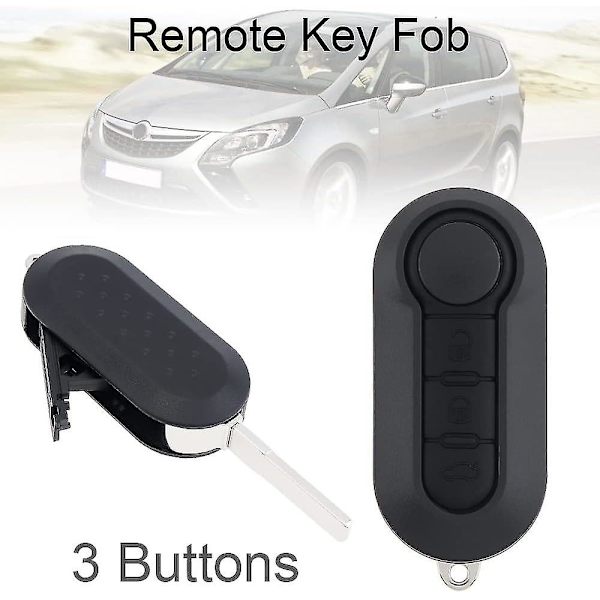 Bilstangfjernkontroll Folding Hus Bytte Passer For Fiat 500 Doblo Ducato Panda Punto Peugeot 3 Knapper