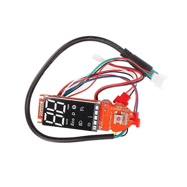 Dashbord for elektrisk scooter for LENZOD metall scooter, erstatningskretskort med tydelig datavisning Red