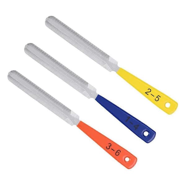 3st Gitarr Sadel Filset Nageldragare Reparationsverktyg Rostfritt Stål Gitarrband Fil[D] Multicolor