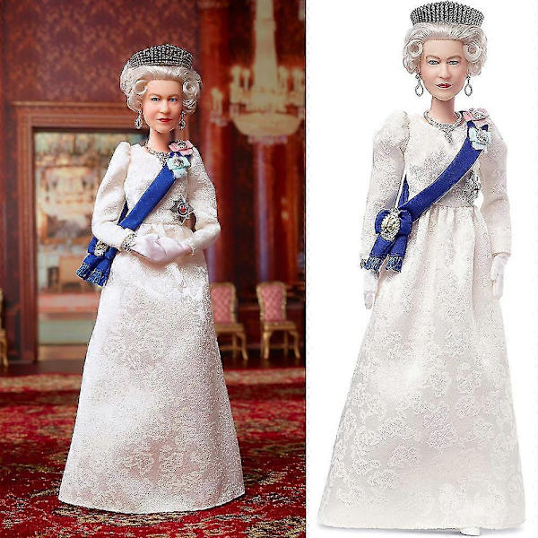 Docka Drottning Elizabeth II Dockleksak Gåvor Dekoration