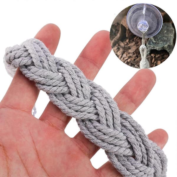 2-pack Klätterrep Orm Klätterutrustning Trädgrodor Habitatförbättring för Exotisk Husdjursberikning[D] Gray