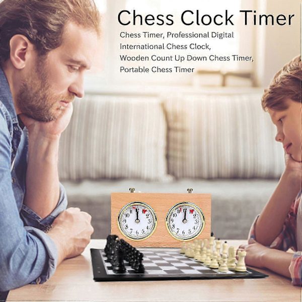 Schacktimer, Professionell Digital Internationell Schackklocka, Trä Uppräkning Nedräkning Schacktimer, Port