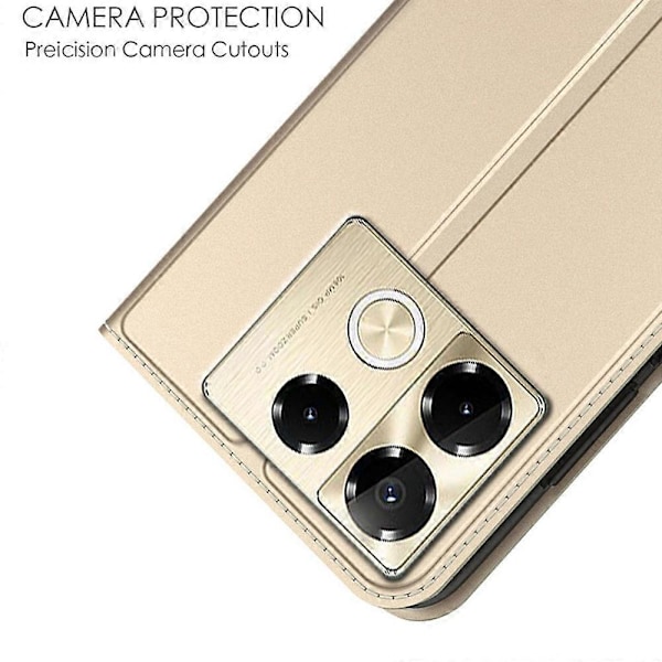Etui til Infinix Note 40 Pro+ i PU-lær med kortholder, stativ og magnetisk lukking Multicolor Style D