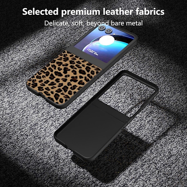 Telefonfodral för Motorola Razr 50 Leopard Print