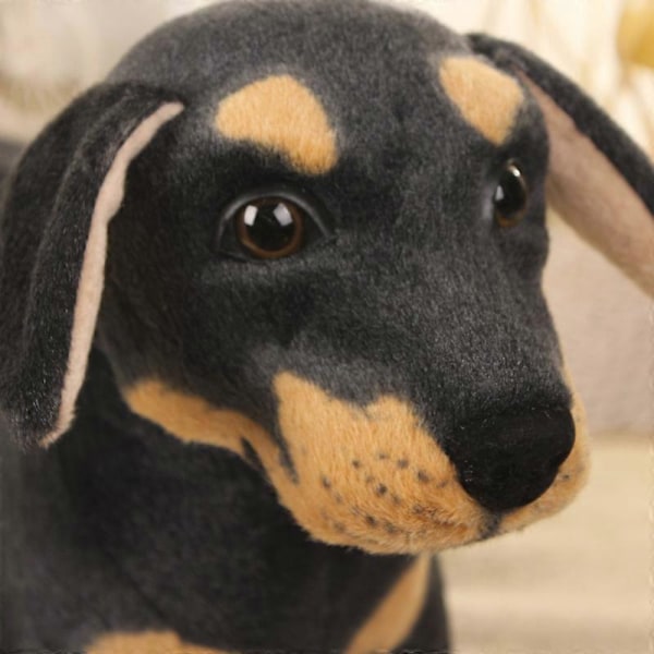 Livagtig Udstoppet Doberman Pinscher, Realistisk Hund Plyslegetøj