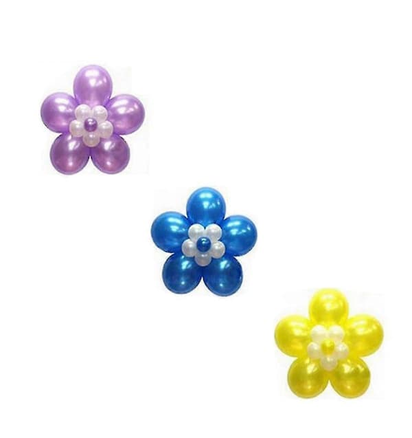 60 st Bärbara Ballongklämmor i Blomform för Bröllop Födelsedag[D]