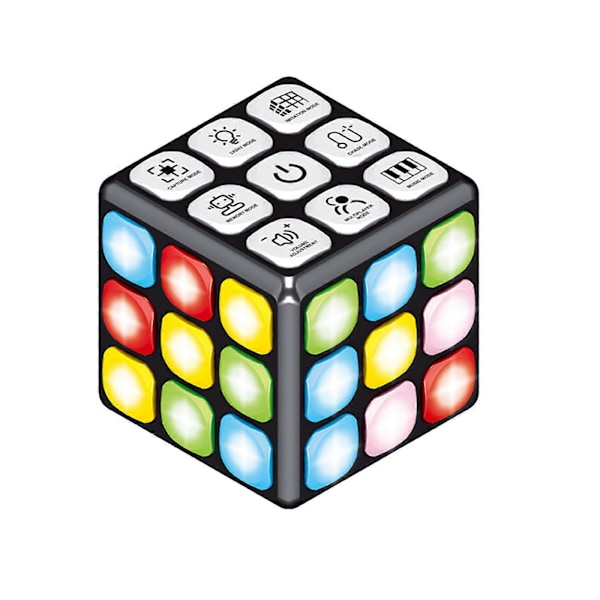 Lysende Hukommelsesspil, 7-i-1 Håndholdt Spil Magic Cube, Blinkende Cube Elektronisk Hukommelse & Hjerne Spil Ny B