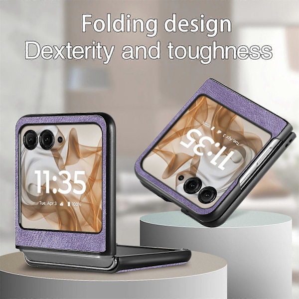 Läderfodral för Motorola Razr 50 Purple