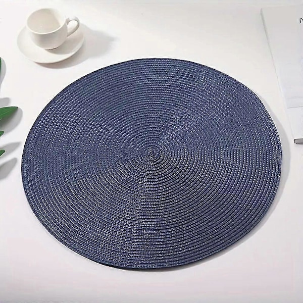 6 kpl käsinkudottuja pöytätabletteja, liukumaton monikäyttöinen pöytäalusta sisustukseen olohuoneeseen keittiöön [D] Freshwater Blue