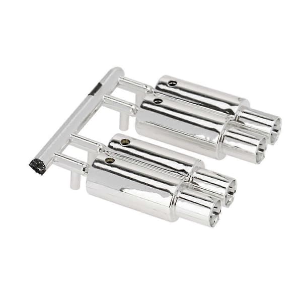 Dobbelt udstødningsrør halerør til 1/10 Rc bil Off Road Buggy[D]