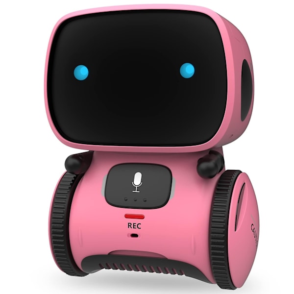 Interaktive Smart Robot Legetøj, Intelligent Robot Legetøj til Børn, Piger og Drenge Robot Legetøj 3-9 År, Stemmestyring & Berøringssans[D] Pink