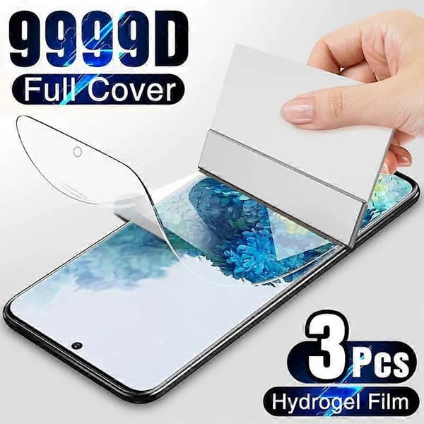 3 stk. Hydrogel Film til Redmi Note 9S Skærmbeskytter[D]