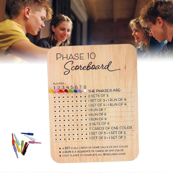 Phase 10 Scoreboard, 2024 Hot Træ Phase 10 Scoreboard og Runde Tracker[D]