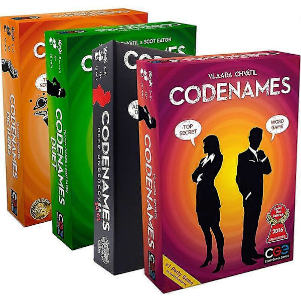 Czech Games Codenames Duet Det To-Spillers Ord-Deduktionsspil Deep Undercover 2.0 Billeder Standard Brætspil Orange