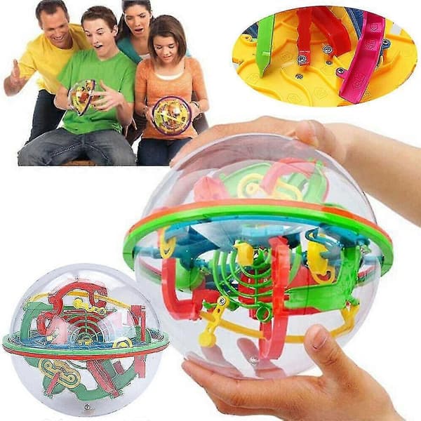 3D-pallopalapeli labyrinttilelu 100 haastavalla esteellä lapsille[D]