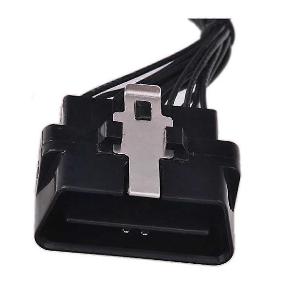 30 CM OBD2 J1962 Y 16-polet Splitter Forlængerledning Bilforlængerkabel Adapter White and Black