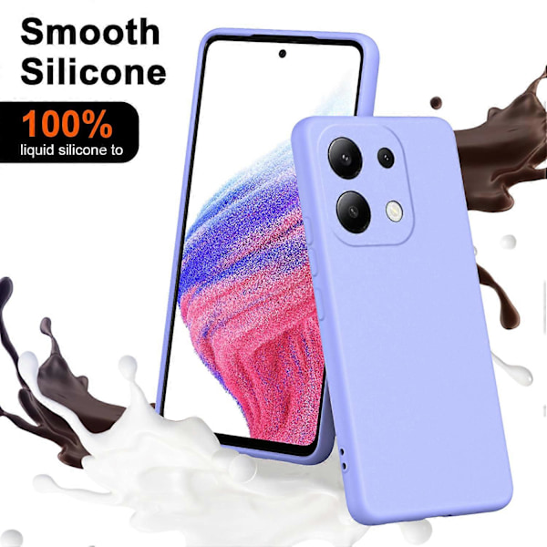 TPU-fodral för Xiaomi Redmi Note 13 4G, 2.2mm Silkeslen Yta, Mjukt Foder