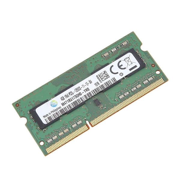 DDR3 4 Gt:n kannettava tietokoneen RAM-muisti 1600 Mhz PC3 12800 1RX8 1.35V 8 IC SODIMM-muisti vain