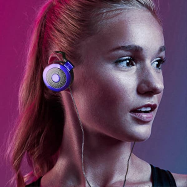 Universal Bærbar Ørekrok Kablet Øretelefon Headset med Mikrofon 3.5mm Jack[D] White