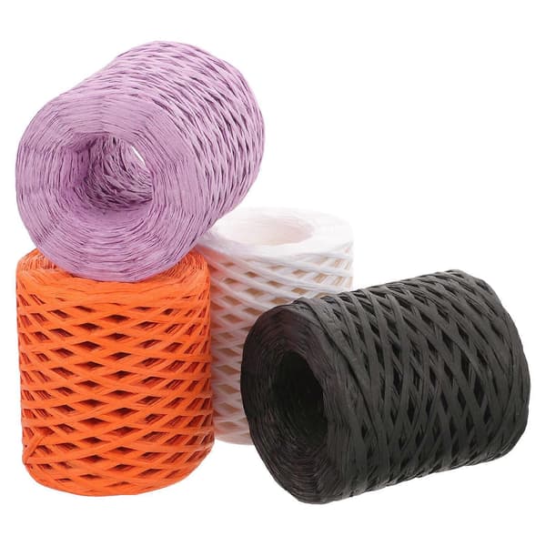 Band för hantverk, presentförpackning, rep, mångsidiga presentaskar, heminredning, presentpapper, 4 rullar[D] Assorted Color 9X8CM