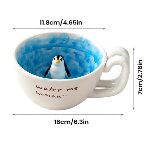Keramisk dyredrikkeandpingvin kaffekopper tekopp til mamma venn bursdag (D) Penguin