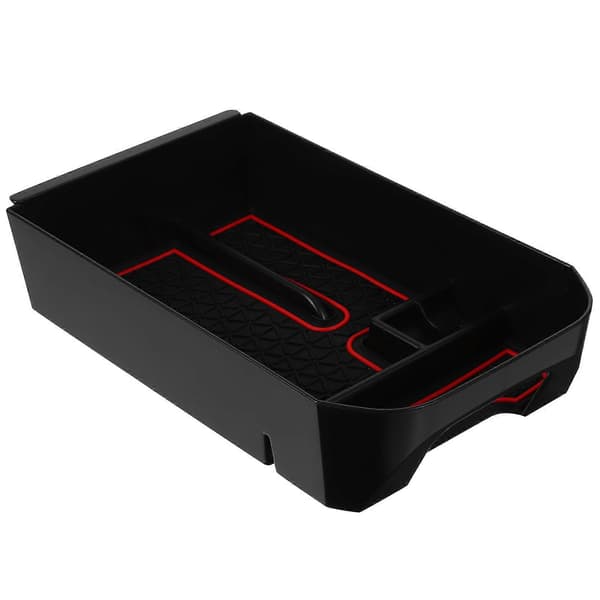 Dashboard Bakke til Bil Rodforebyggelse PP Materiale Rektangulær Form Bilinteriørtilbehør 1 Sæt[D] Red 26.00X12.00X6.50CM