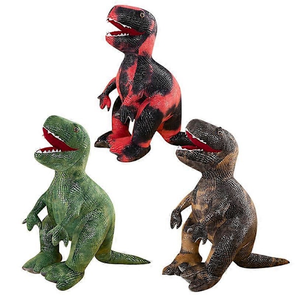 Fylld Dinosaurie Plysch Jätte T-Rex Leksak - 57cm Livsliknande Fylld Djur Pojke Barn, Grön
