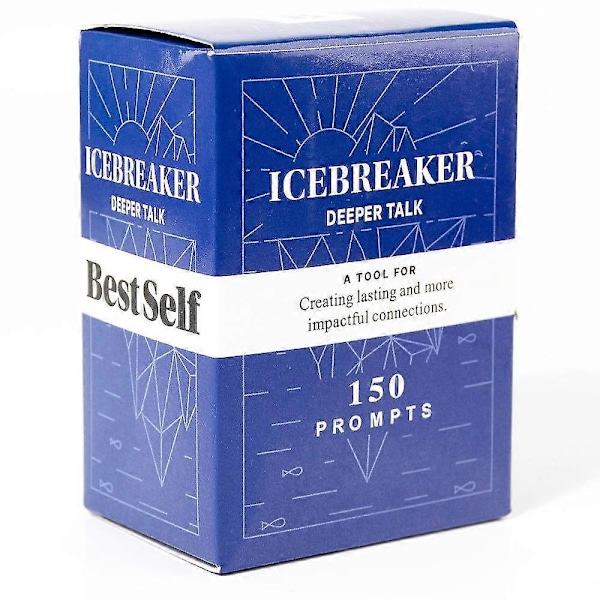150 Kort Icebreaker Deeper Talk Deck av Bestself Konversationsfest Brädspel Fullt Engelska Kortspel Present