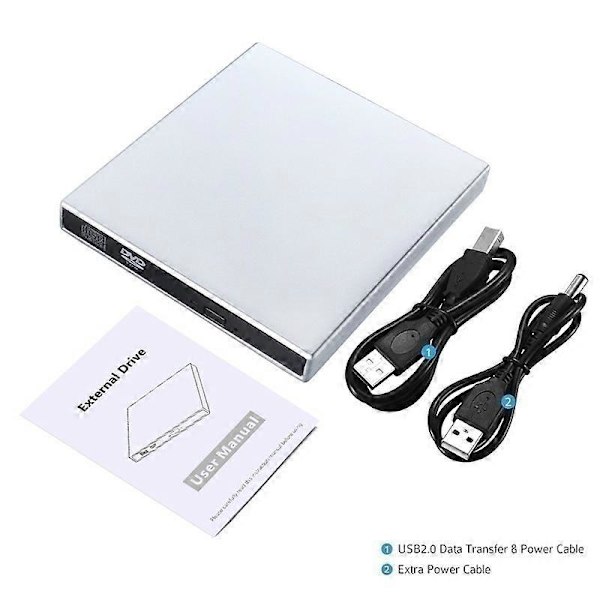 Extern USB CD-RW-brännare DVD/CD-läsare Spelare Optisk Enhet