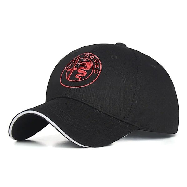 Bomull för Alfa Romeo Baseball Cap Herrar Herrar Broderad Fyra Säsonger Justerbar Snapback Hat Bekväm Utomhus  SkyddKostymhattar White