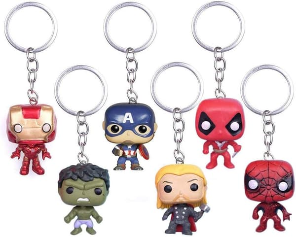Avengers Nyckelringar 6 Delar Marvel Hjältar Samlarobjekt