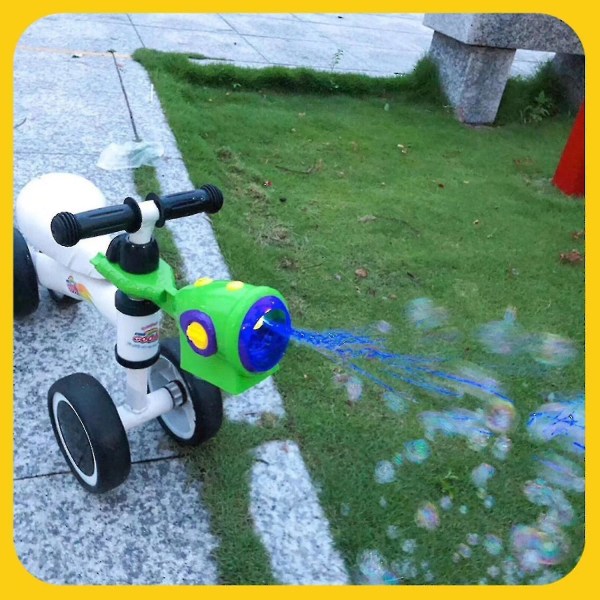 Cykelbubbelmaskin Automatisk bubbelmaskintillverkare installerad på barncykel [kk]