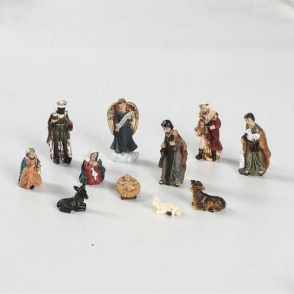 Elegant Julekrybbe-sett, Inkluderer Hellige Familie Harpiks Dekorative Figurer