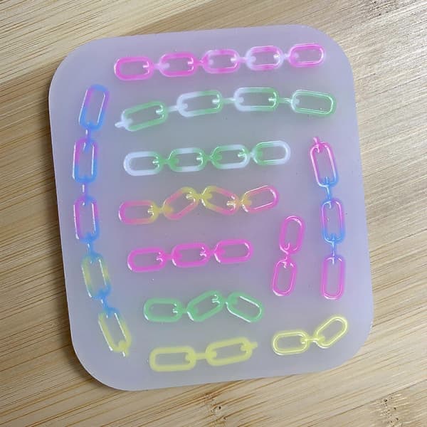 Resin Fyldform Kædeform Håndlavet Epoxy Resin Fyldform Silikoneform[D]