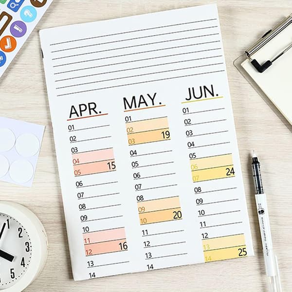 2026 Väggkalender | Årlig Planeringskalender - Hemkalender - För Barn Studenter Kontor Klassrum Lärare (LGL) b