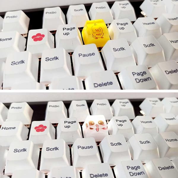 Resin Keycaps High-end Printing Cherry Profile Keycap til Gaming Keyboard DIY[D] A