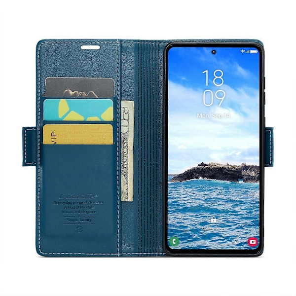 For Samsung Galaxy S24 FE Etui CASEME 023 Serie RFID Blokkering Blank Stativ Telefondeksel