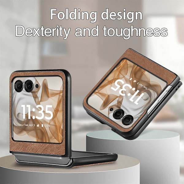 Læderetui til Motorola Razr 50 Brown