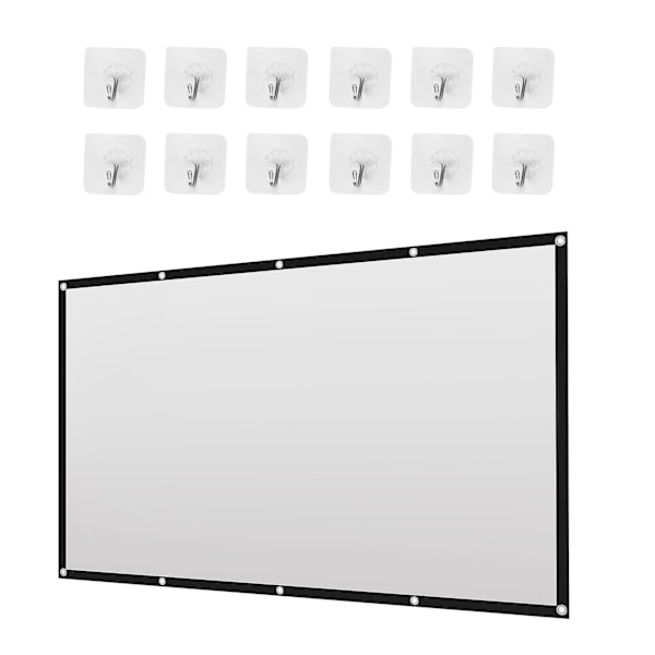 Bärbar Projektorduk Teater Utomhus HD Vit Vikbar Anti- (120 tum) White