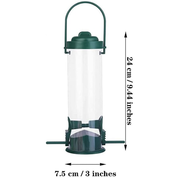 Fuglefoderbræt til udendørs brug, Fuglefoderbræt, Hængende fuglefoderbræt med låg, Vandtætte frøfoderautomater til vilde fugle udendørs i haven Transparent Plastique