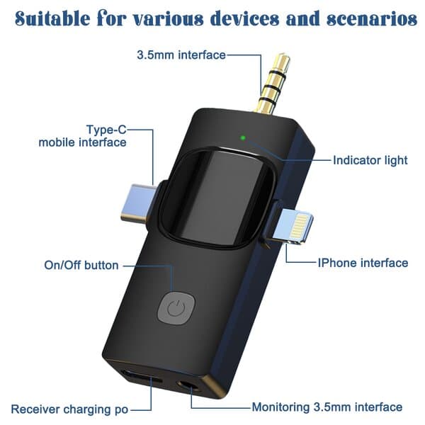 Trippel Clip-On Mikrofon for Videoopptak[D]