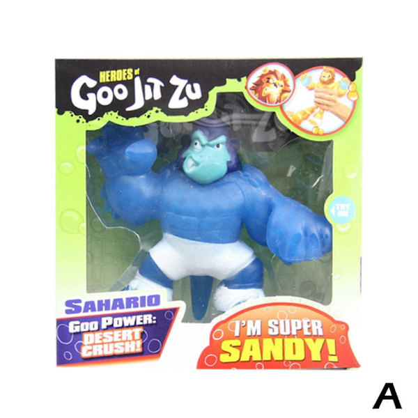 Heroisk Træk Mand Goojit Zu Super Elastisk Action Figur Relief Ælt Stress Legetøj Glad[D] 13*10*4Cm A