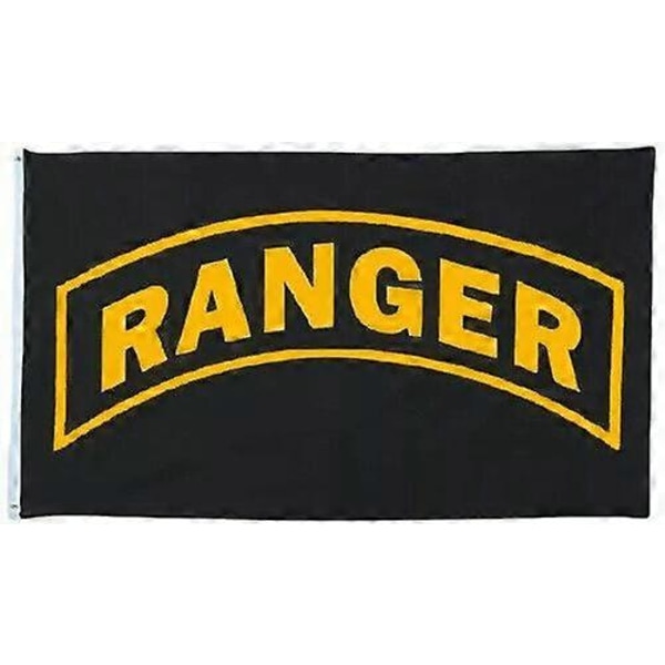 3x5 Ranger Army Ranger Gul Bokstäver Flagga 3'x5' Banner Öglor Polyester 100D