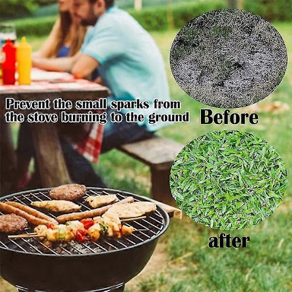Grillmatte Brannsikker Rund Under Grillmatte Grillmatte Forebygger Høy[D]