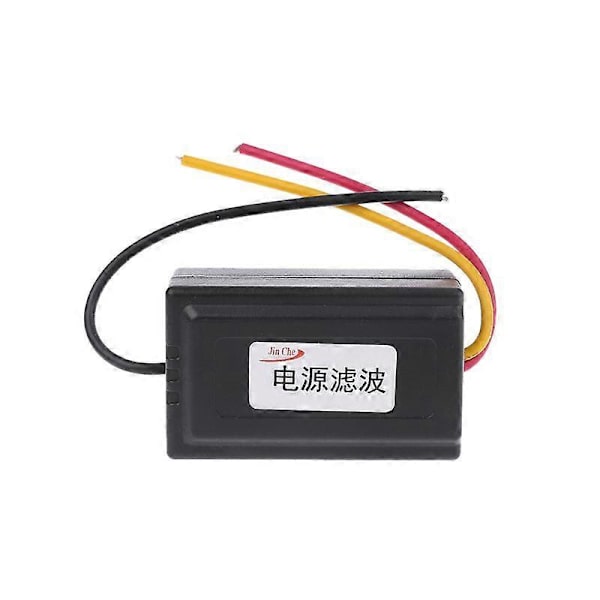 til DC 12V Strømforsyning Sort Plastik Audio Strømfilter til Bil VEA22P Filterin[D]