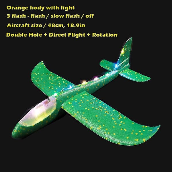 LED Glider Fly Leke for Barn - Manuelt Kaste Skumfly med Doble Flymoduser[D]