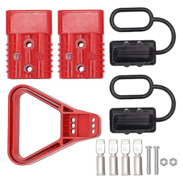 2 stk. 175A 1/0 AWG Batteri Strømkabel Hurtigforbindelse Afbryder Kit til Anderson Stik Red
